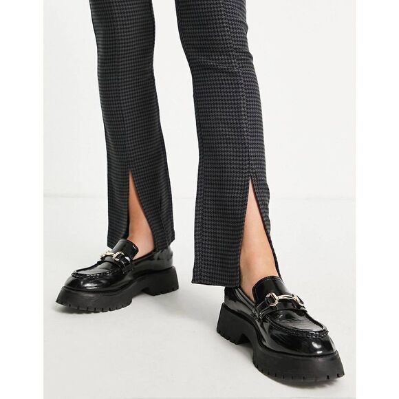 Abercrombie & Fitch Houndstooth The Skinny Ultra High Rise Dogtooth Split Leg Wi - Picture 3 of 16